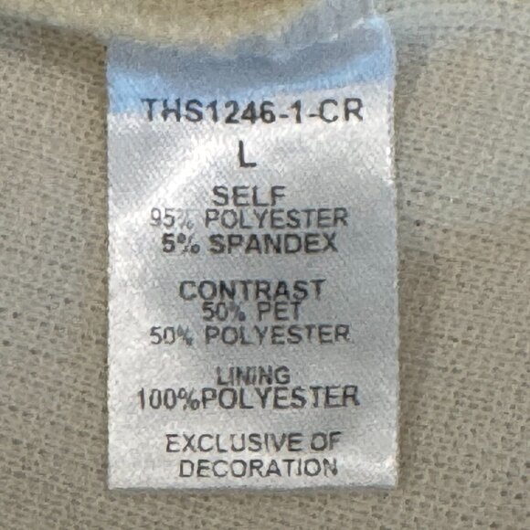 THML Anthropologie Pure Love Cream Top Shirt Sequin Puff Sleeve Gold - Picture 5 of 6